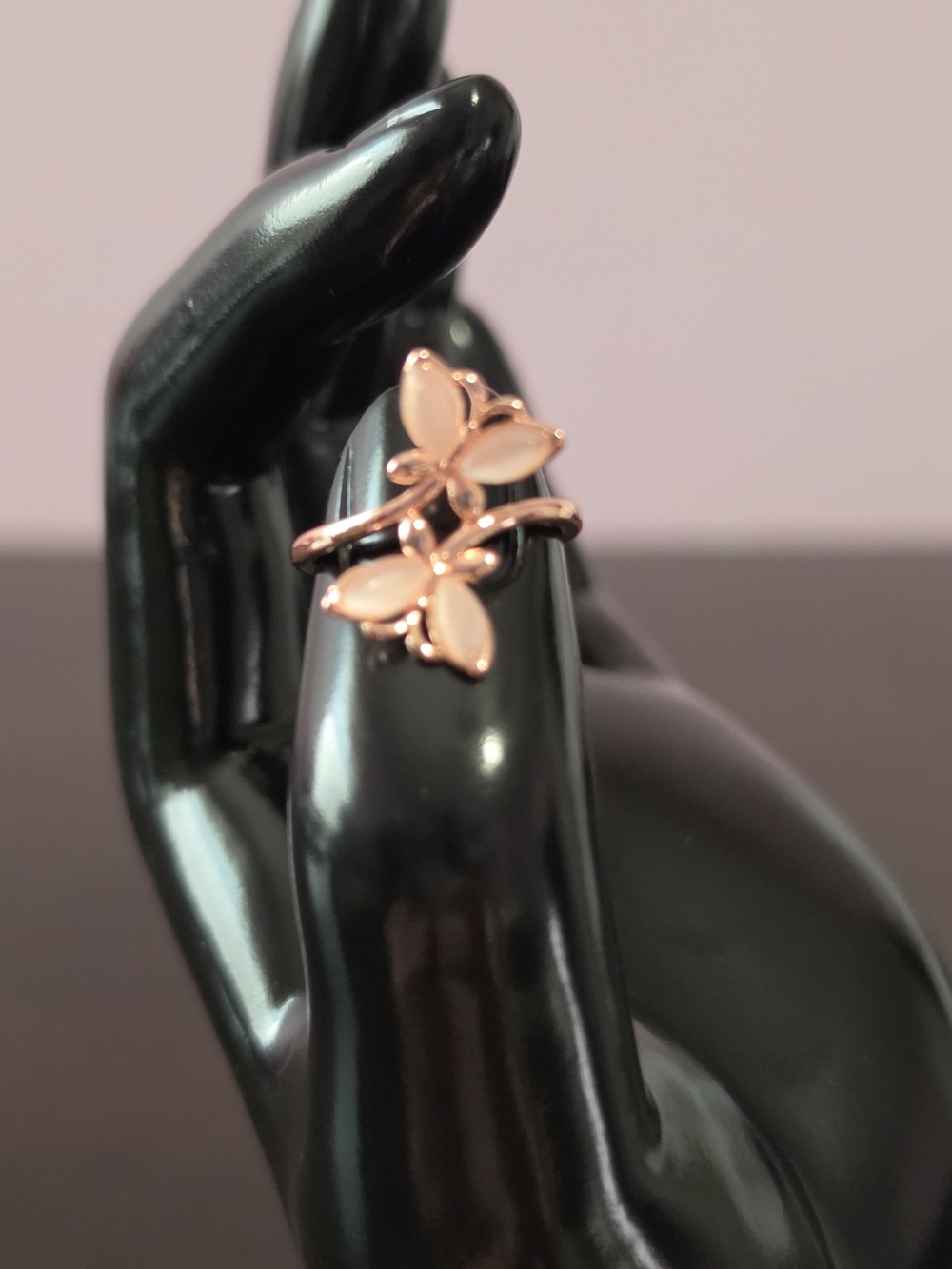 Rose Gold Toned Butterfly Ring - Sz 6 - Women Jewelry - Picture 2 of 4
